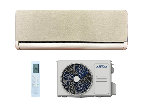 Fisher FSAIF-ART-94AE3-G-BR Arany-Aranybarna Textil Előlapos Inverteres Split klíma  (Cserélhető előlap!)
